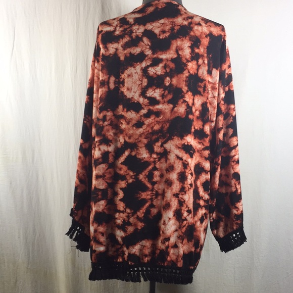Auditions Open Front Mixed Print Cardigan Size 1XL - Picture 5 of 8